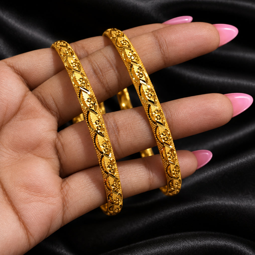 Faloni Gold Bangles (2PC)