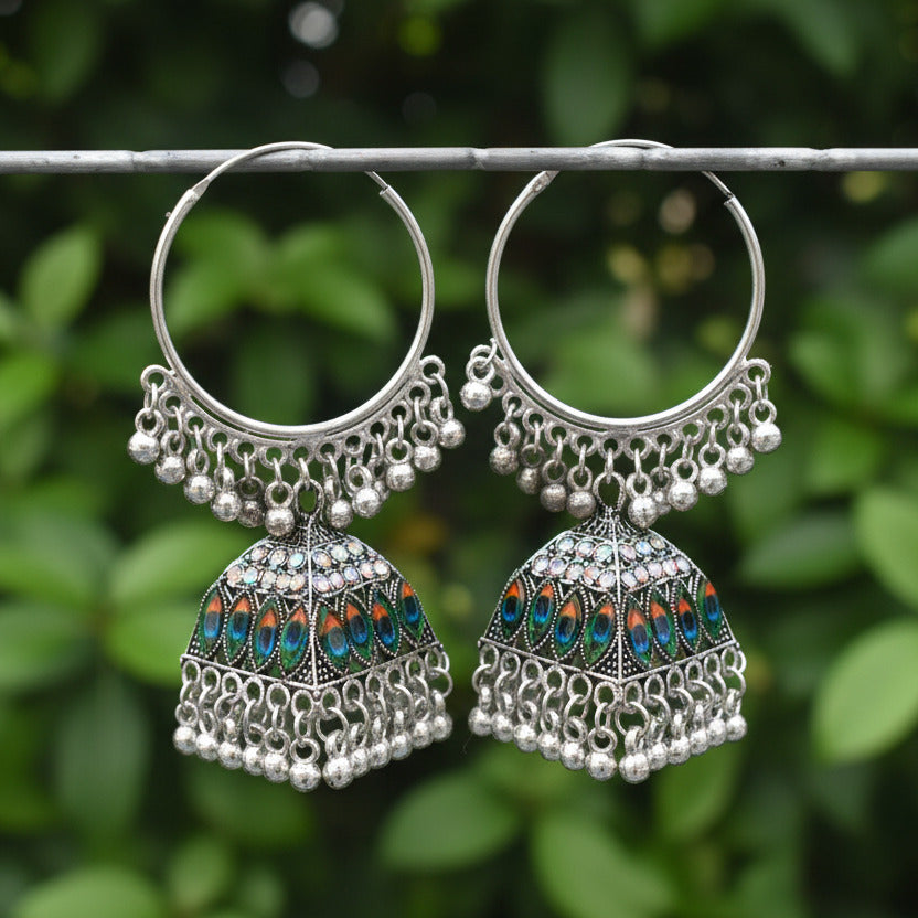 Mor Jhumka Earrings