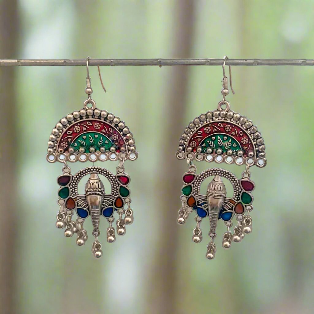 Haathi Coloured Earrings