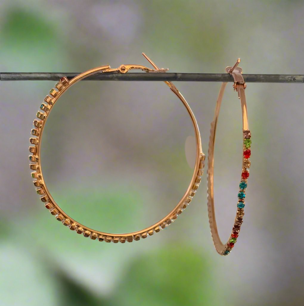 Crystal Hoop Earrings