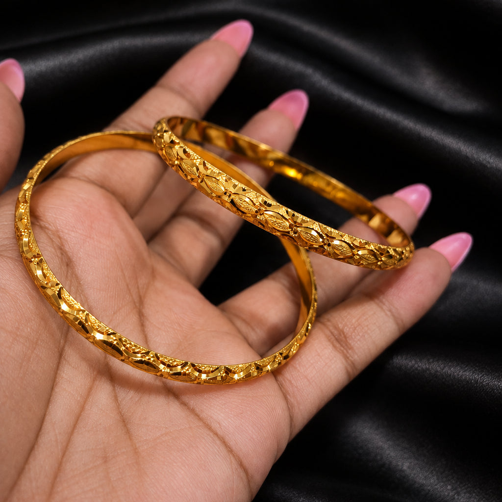 Heral Gold Bangles (2PC)