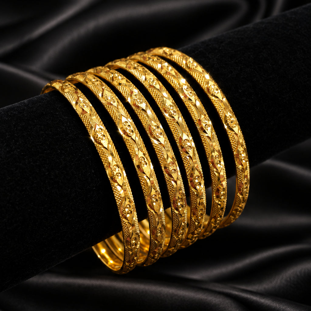 Oja Gold Bangles (2PC)