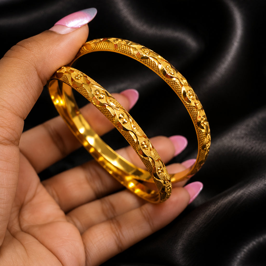 Oja Gold Bangles (2PC)