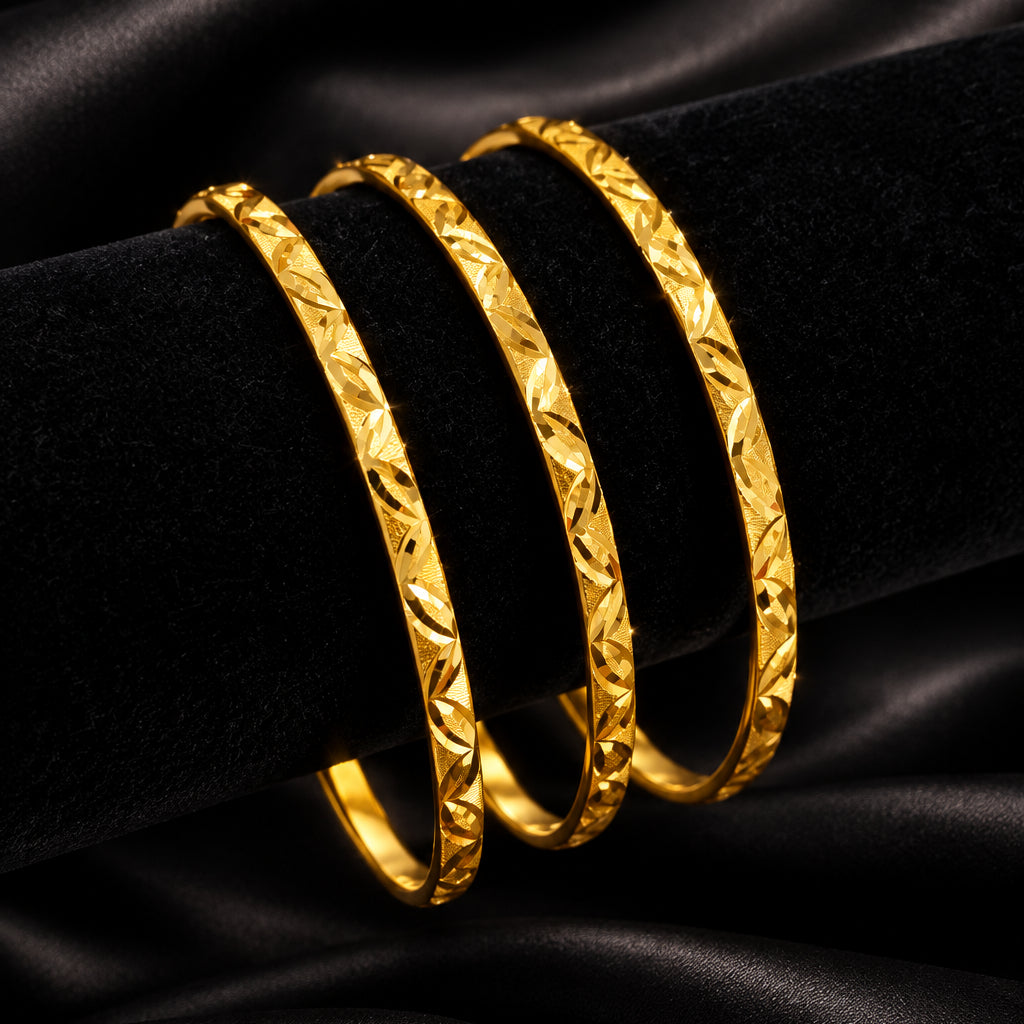 Gamya 7cm Gold Bangles (3PC)