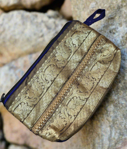 Gold & Blue Clutch