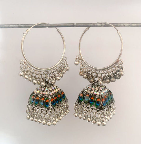 Mor Jhumka Earrings