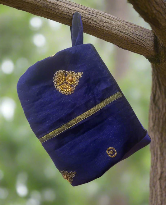 Blue & Gold Clutch Bag
