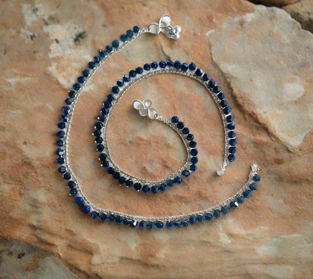 Black Bead Anklets