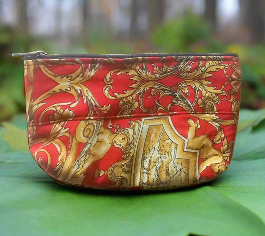 Red Printed Clutch Bag